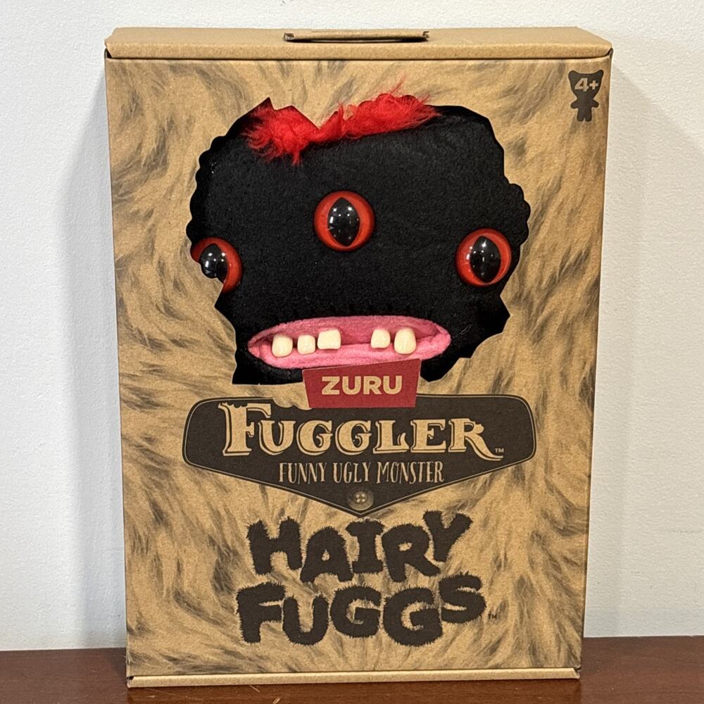 FUGGLER HAIRY FUGGS REEK-O BLACK FUNNY UGLY MONSTER NEW TOY PLUSH